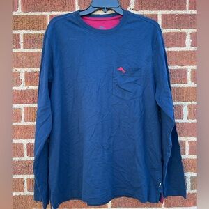 Tommy Bahama Navy Blue Long Sleeve Tee Shirt size Small New with Tags